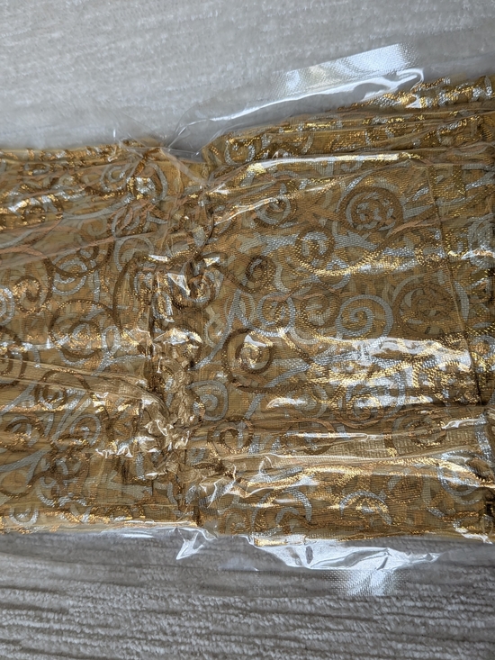 Other - Gold Metallic Swirl Organza Bags 100 Pk 3"X4" Drawstring Closure Vacuum Sealed